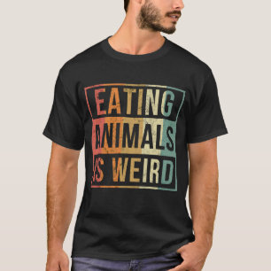 Camiseta Comer animal é estranho, presente de vegano veget