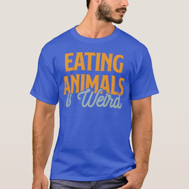 Camiseta Comer Animal é um menino estranho (Frente)
