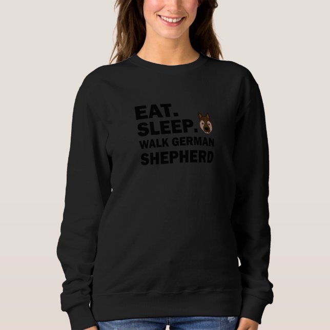 Camiseta Comer Cachorro do German shepherd da Marcha do Son (Frente)