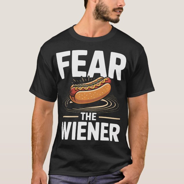 Camiseta Comer Cachorro Quente Salsicha Rápido (Frente)