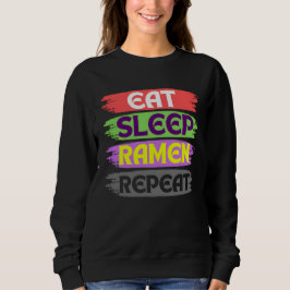 Camiseta comer carne, ramen, repetir