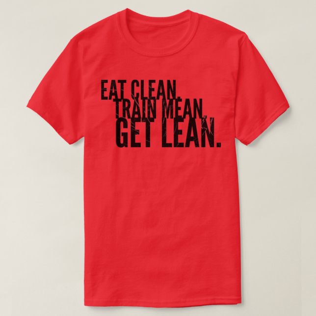 Camiseta Comer Comboio Limpo Significa Obter Leão (Frente do Design)