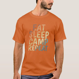 Camiseta Comer dormir Acampar repetir Férias Liberdade engr