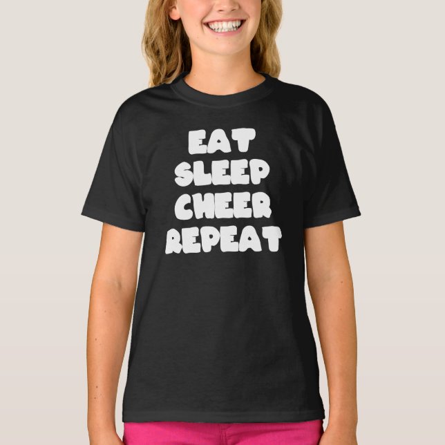Camiseta Comer Dormir Alegrar Repetir (Frente)