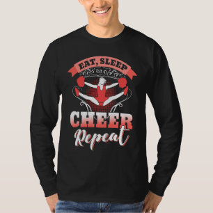 Camiseta comer dormir alegria repetir Incrível Cheerleading