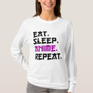 Camiseta Comer Dormir Anime Repetir