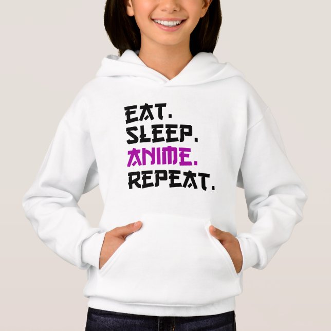 Camiseta Comer Dormir Anime Repetir    (Frente)
