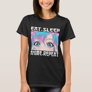 Camiseta Comer Dormir Anime Repetir