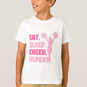 Camiseta Comer Dormir Aplaudir Repetir Cheerleader Engraçad