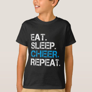 Camiseta Comer Dormir Aplaudir Repetir Cheerleading Cheerle