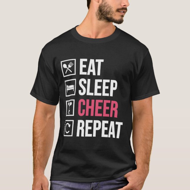 Camiseta Comer Dormir Aplaudir Repetir Divertido Aplaudindo (Frente)