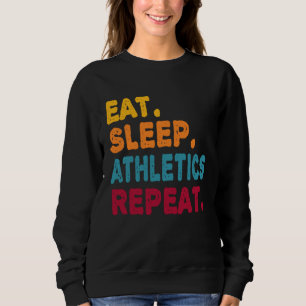 Camiseta Comer Dormir Atletismo Repetir Meninos Homens Mulh