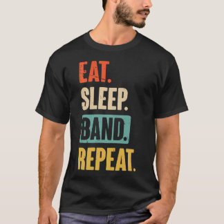Camiseta Comer Dormir Banda Repetir Banda Marcial E Banda d