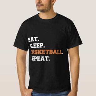 Camiseta Comer. Dormir. Basquete. Repetir. t Discussão dive