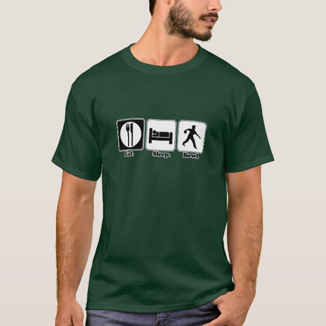 Camiseta comer dormir bowl (Frente)