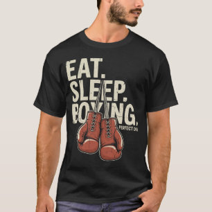 Camiseta Comer Dormir Boxe Dia Perfeito Vintage