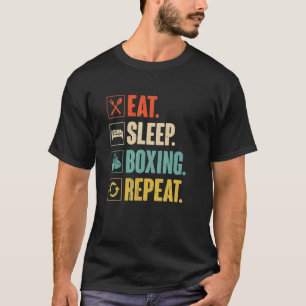 Camiseta Comer Dormir Boxe Repetir Vintage Homem Boxe