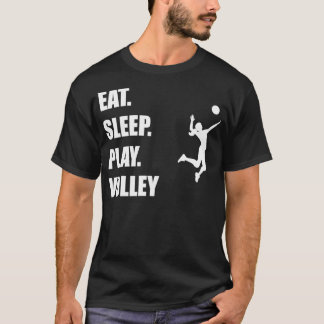 Camiseta comer dormir brincar de volley mulher 2