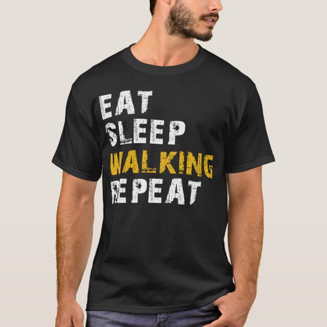 Camiseta comer dormir caminhando (Frente)