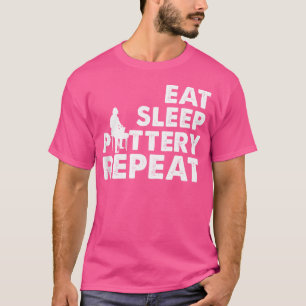 Camiseta Comer Dormir Cerâmica Argila Cerâmica Vaso Feito à