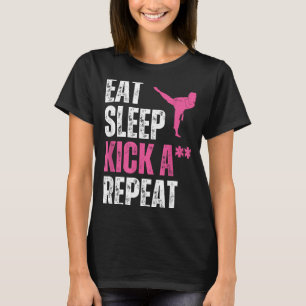 Camiseta Comer Dormir Chutar Artes Marciais Engraçado Taekw
