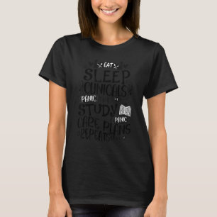 Camiseta Comer Dormir Clínicas Enfermeira Formação Enfermag