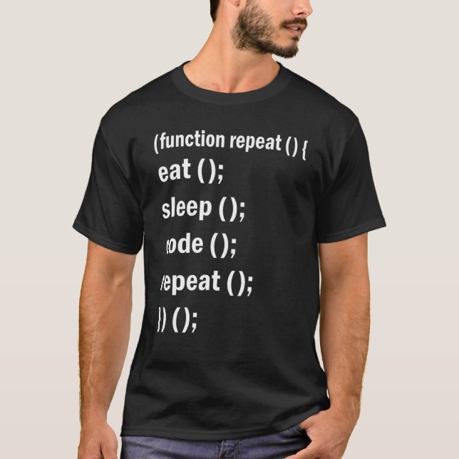 Camiseta Comer Dormir Código Repetir Desenvolvimento de Sof (Frente)