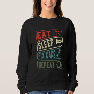 Camiseta Comer Dormir Consertar Carros Repetir Mecânico Eng