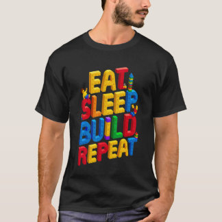 Camiseta COMER DORMIR CONSTRUIR REPETIR Mestre Construtor C