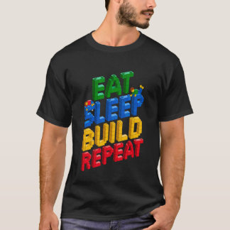 Camiseta COMER DORMIR CONSTRUIR REPETIR Mestre Construtor C