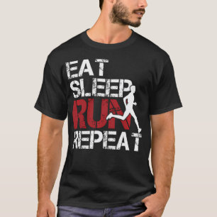 Camiseta Comer Dormir Correr Repetir Pista Campo Corrida