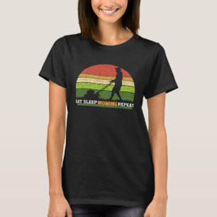 Camiseta Comer Dormir Cortar Repetir Cortador de Grama Jard