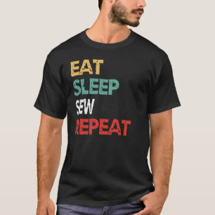 Camiseta Comer Dormir Costurar Repetir Costureiras Costuran