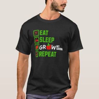 Camiseta COMER Dormir Crescer Meu Jardim Repetir Meninos Me