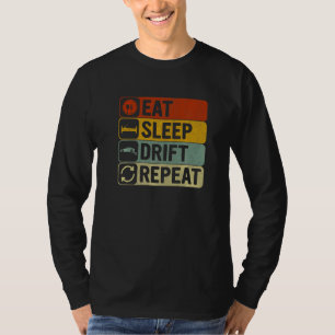 Camiseta Comer Dormir Derivar Repetir Retro 60s 70s Deriva