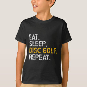 Camiseta Comer Dormir Disc Golf Repetir Jogador de Disc Gol