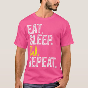 Camiseta Comer Dormir Dj Repetir Músico Música Festa Rave D