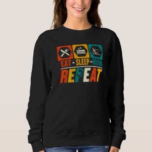 Camiseta Comer Dormir Esqui Aquático Repetir Instrutor de E