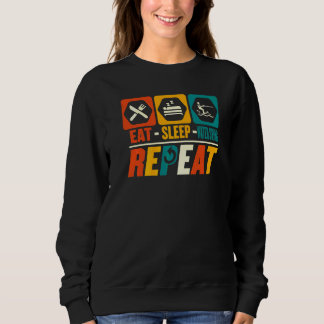 Camiseta Comer Dormir Esqui Aquático Repetir Instrutor de E