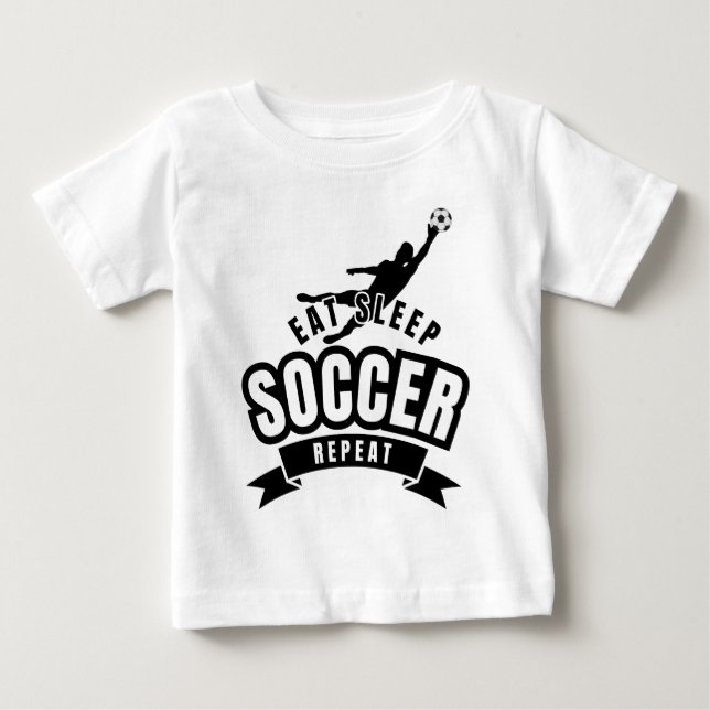 Camiseta comer dormir futebol repetir  (Frente)