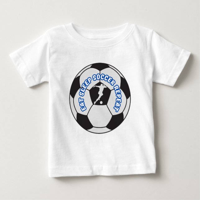 Camiseta comer dormir futebol repetir  (Frente)