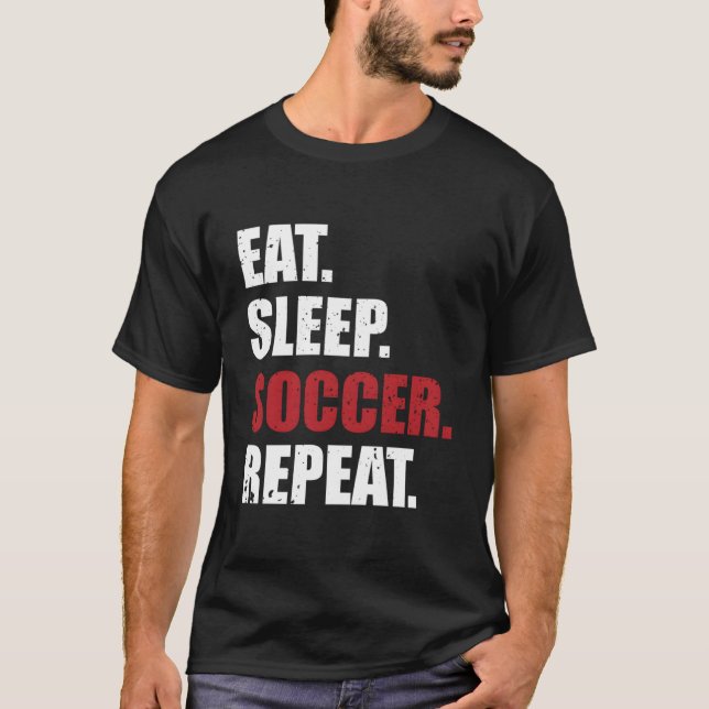 Camiseta Comer Dormir Futebol Repetir (Frente)