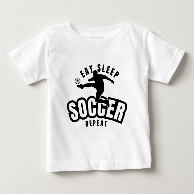 Camiseta comer dormir futebol repetir  (Frente)