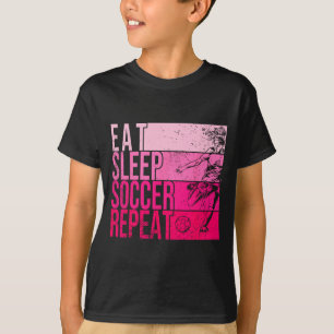 Camiseta Comer Dormir Futebol Repetir Divertido Jogador De