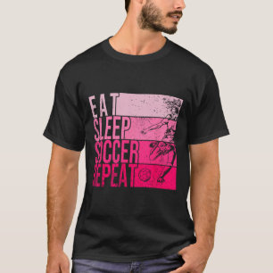Camiseta Comer Dormir Futebol Repetir Divertido Pé de Campo