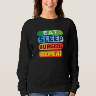 Camiseta comer dormir hambúrgueres repetir