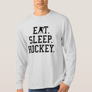 Camiseta Comer Dormir Hockey - Amantes do Hockey 