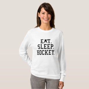 Camiseta Comer Dormir Hóquei - Amantes do Hóquei