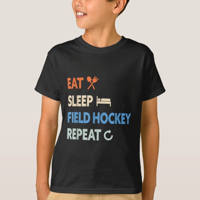Camiseta Comer Dormir Hóquei em Campo Repita _1 (Frente)