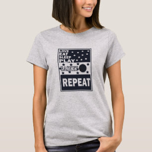 Camiseta comer dormir jogar basquete repetir